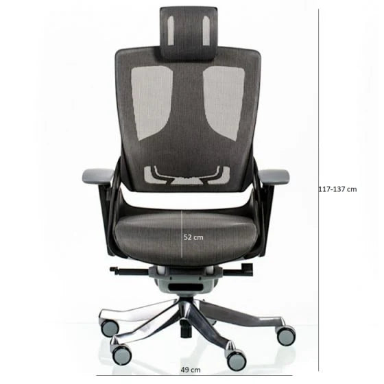 High Back Fabric Chair 49 cm - Black Office Chair-GCC Home Center