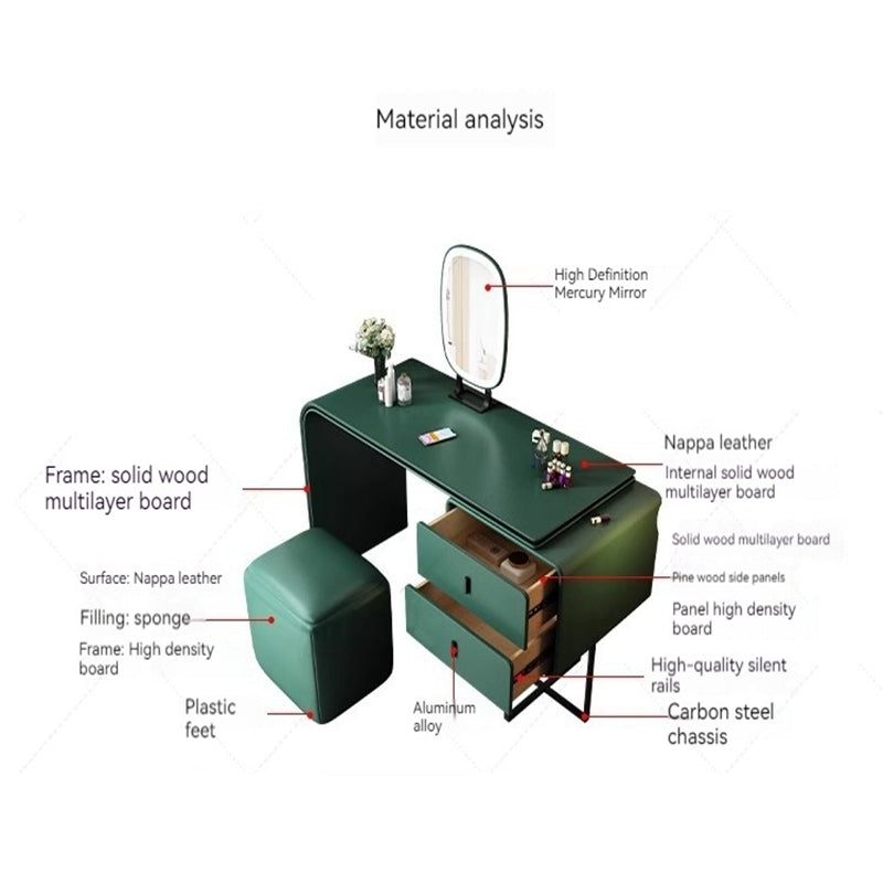 COOLBABY Dressing table small simple modern light luxury makeup table with mirror Italian network red bedroom furniture ins dressing table-GCC Home Center