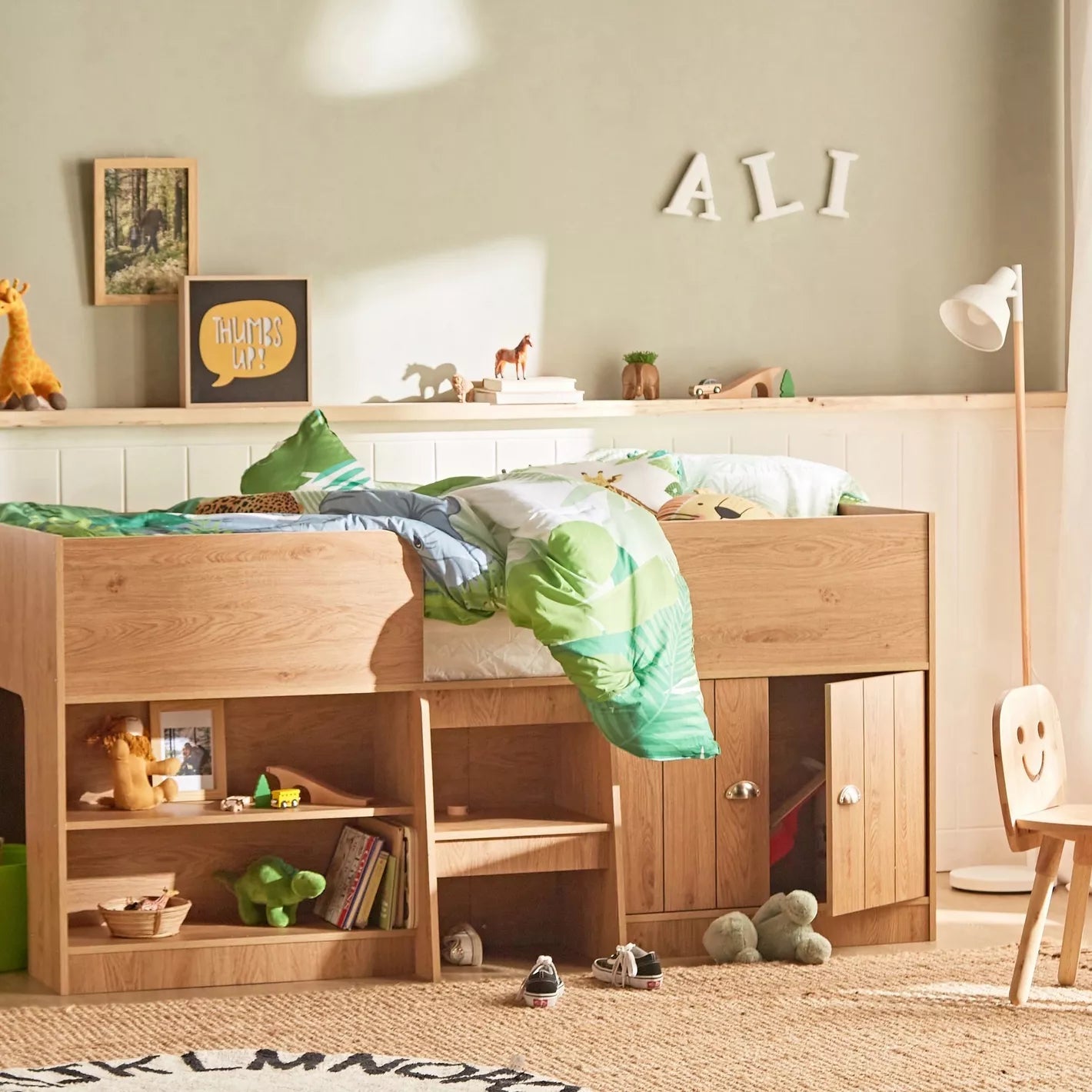 Kirby Cabin Bed with 2 Doors - 90x190 cm-GCC Home Center