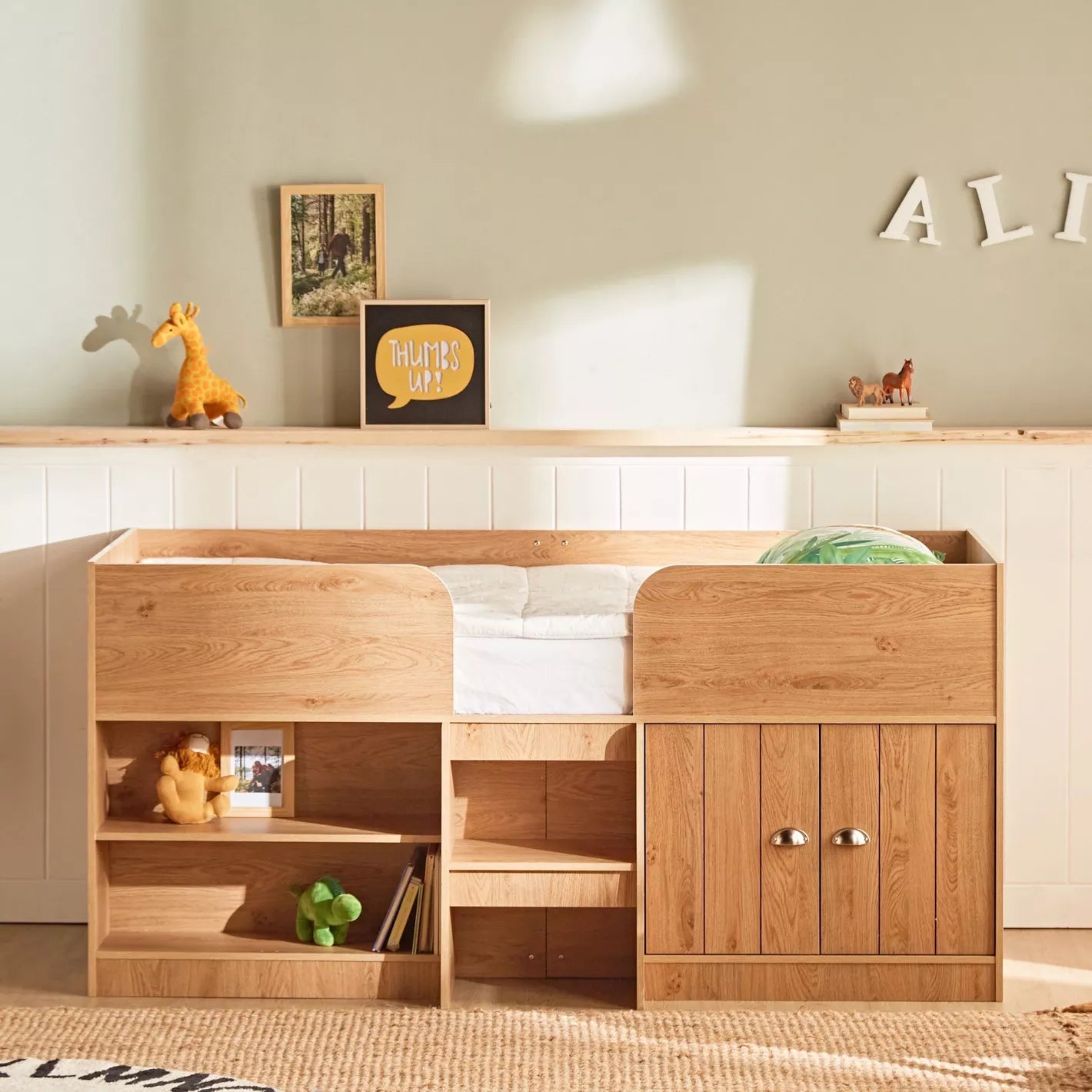 Kirby Cabin Bed with 2 Doors - 90x190 cm-GCC Home Center