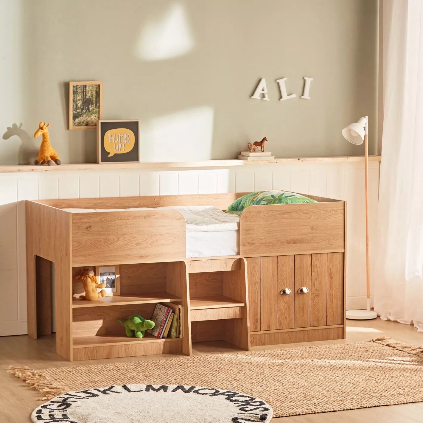 Kirby Cabin Bed with 2 Doors - 90x190 cm-GCC Home Center