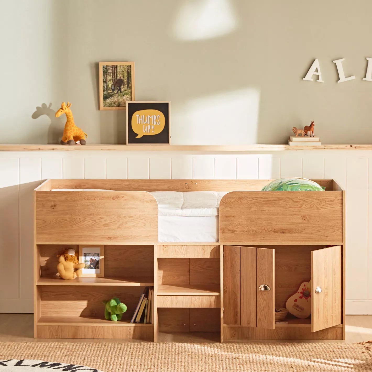 Kirby Cabin Bed with 2 Doors - 90x190 cm-GCC Home Center