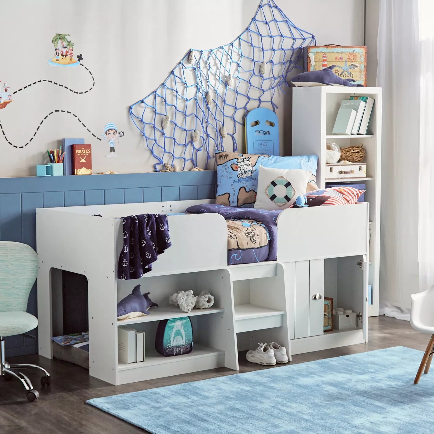 Kirby Cabin Bed with 2 Doors - 90x190 cm-GCC Home Center