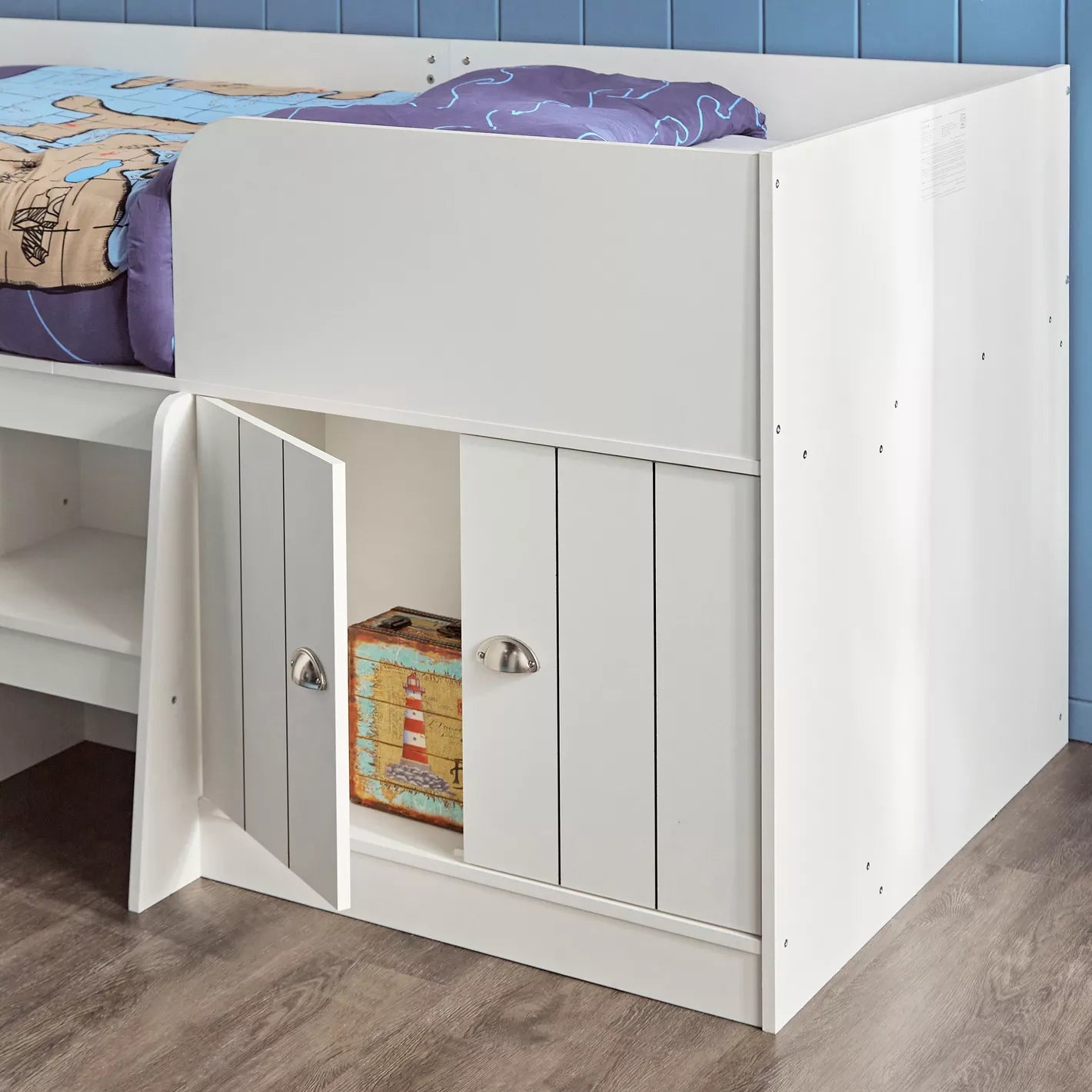 Kirby Cabin Bed with 2 Doors - 90x190 cm-GCC Home Center