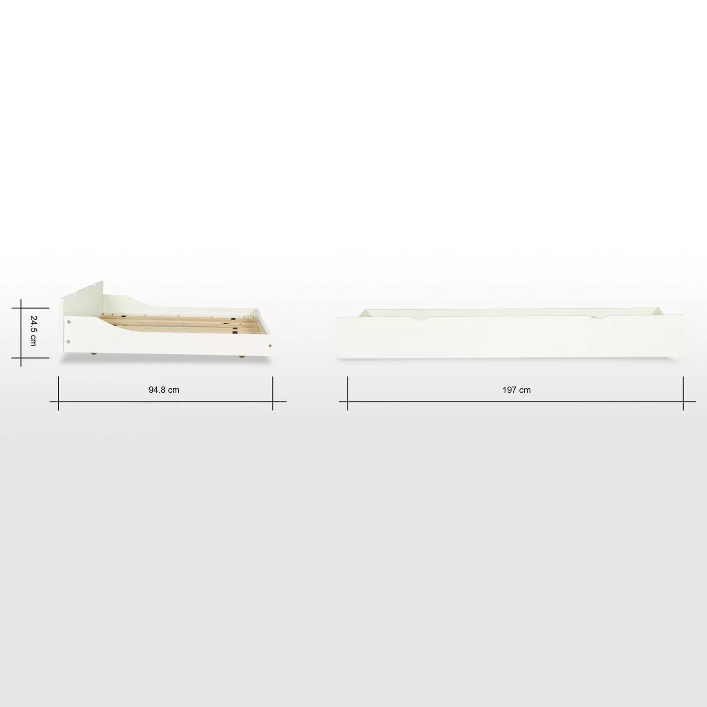 Trundle Under Beds - 90x190 cm-GCC Home Center