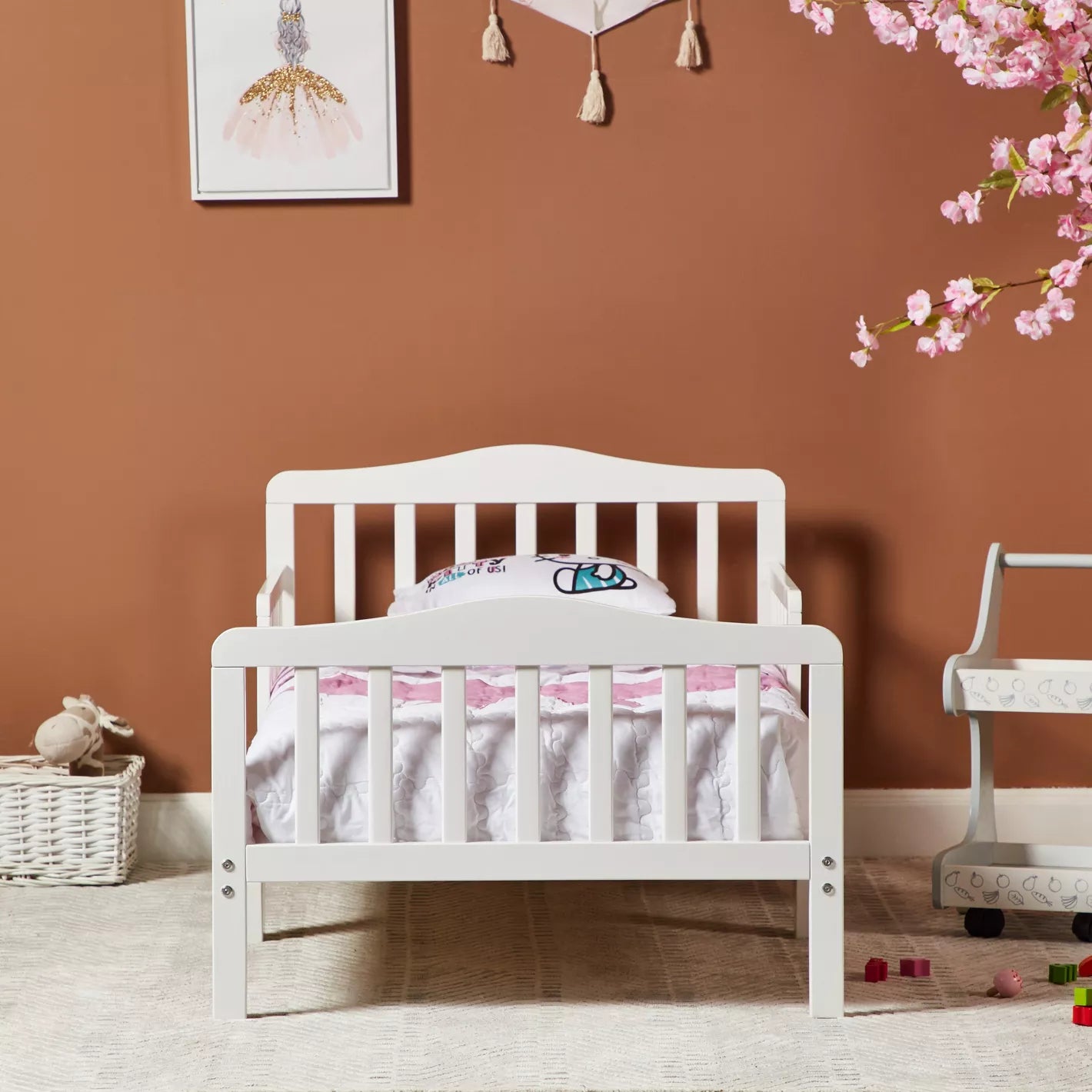 Crafted From Engineered Wood Toddler Bed - 70x130 cm-GCC Home Center