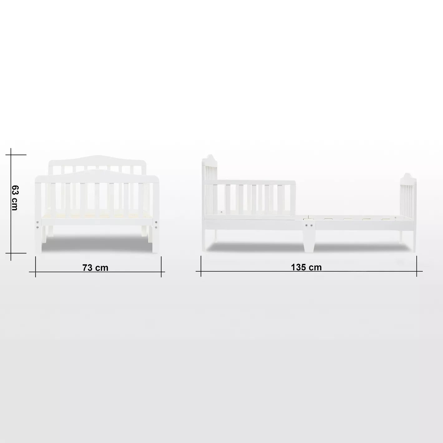 Crafted From Engineered Wood Toddler Bed - 70x130 cm-GCC Home Center