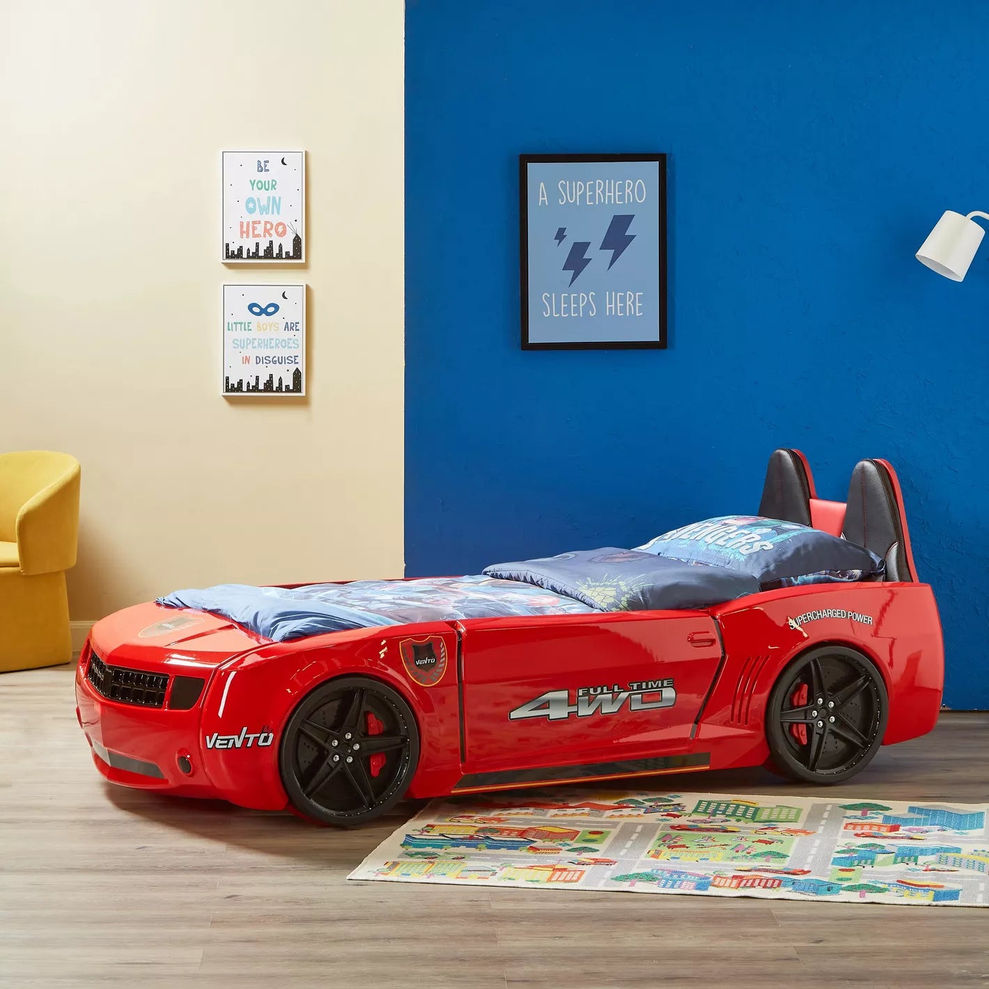 Camaro Car Bed Ideal For kids - 90x190 cm-GCC Home Center