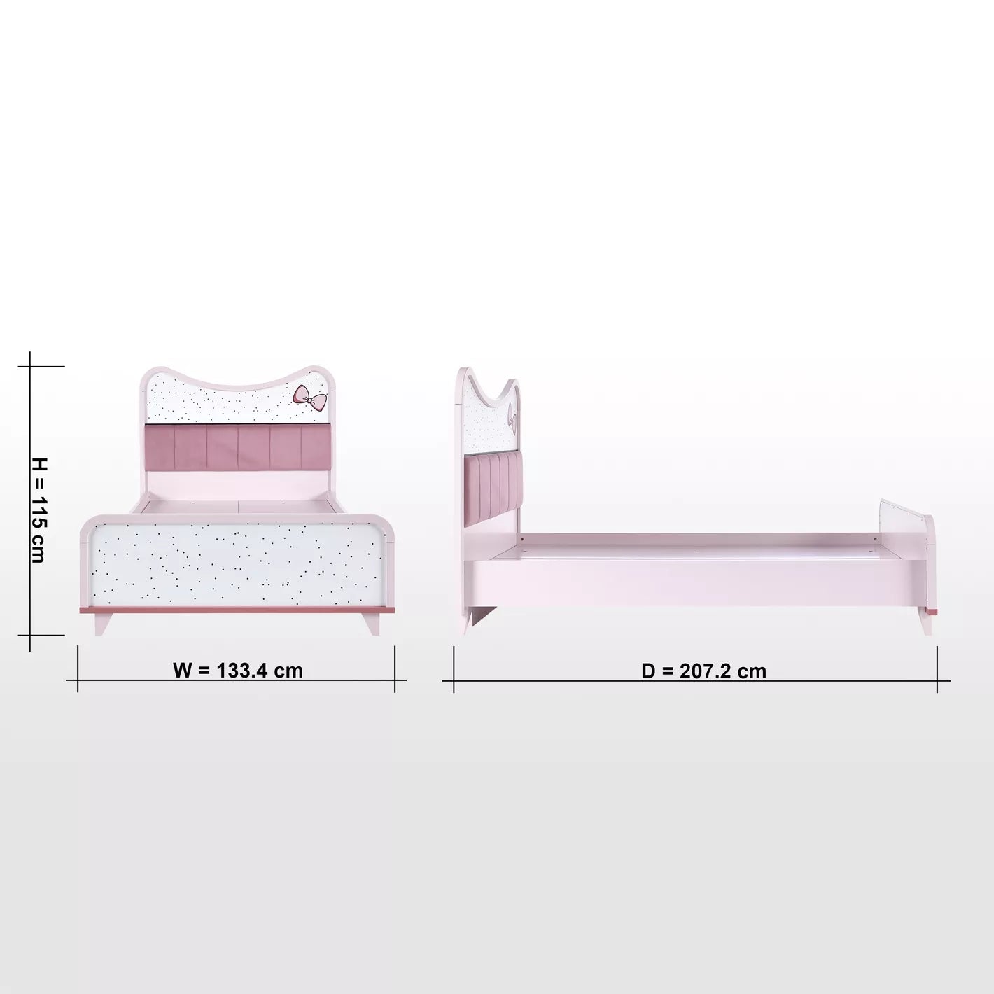 Single Bed, Crafted From Engineered Wood With A Melamine Finish - 120x200 cm-GCC Home Center