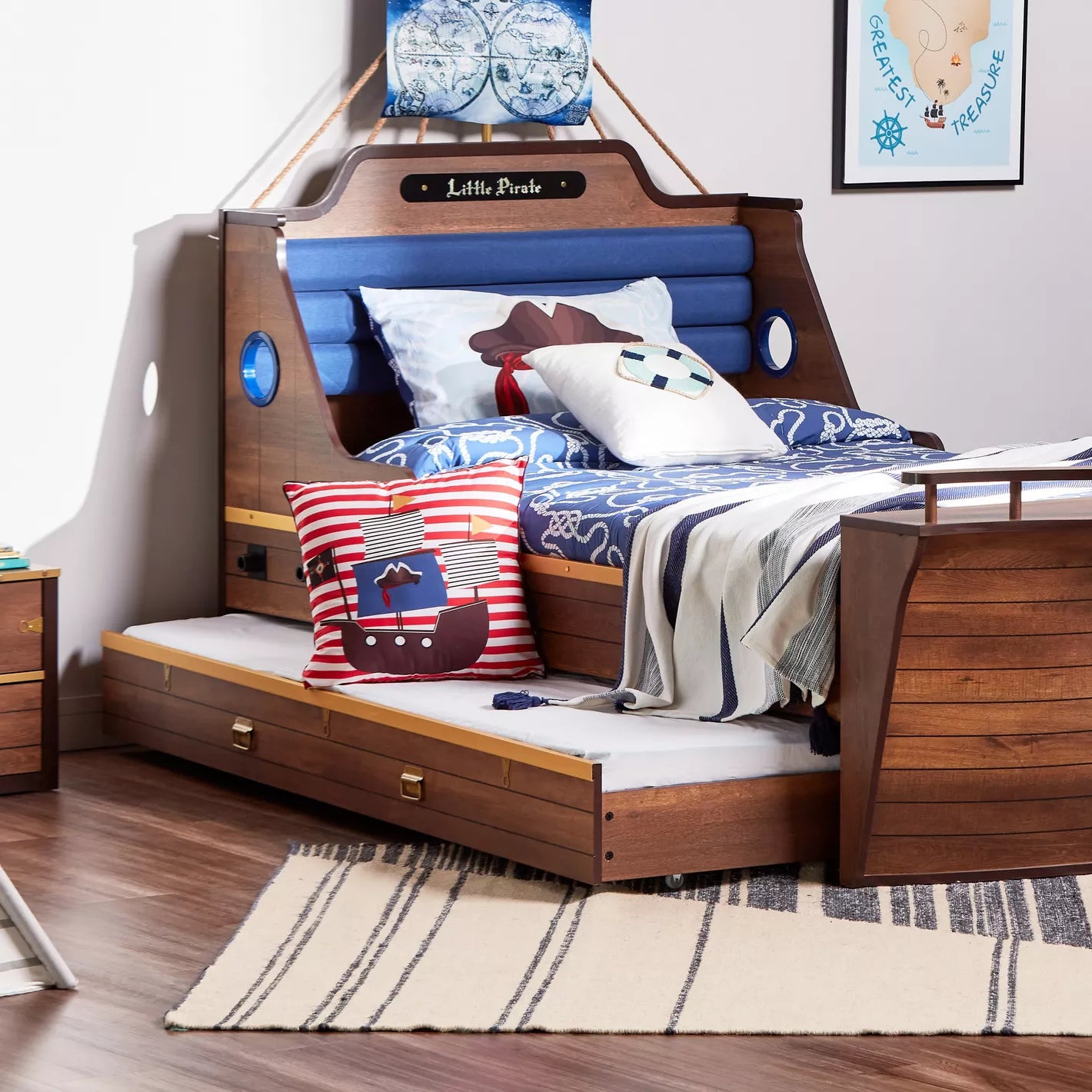 Under Beds Trundle For Kids 90x190 cm - Oak-GCC Home Center