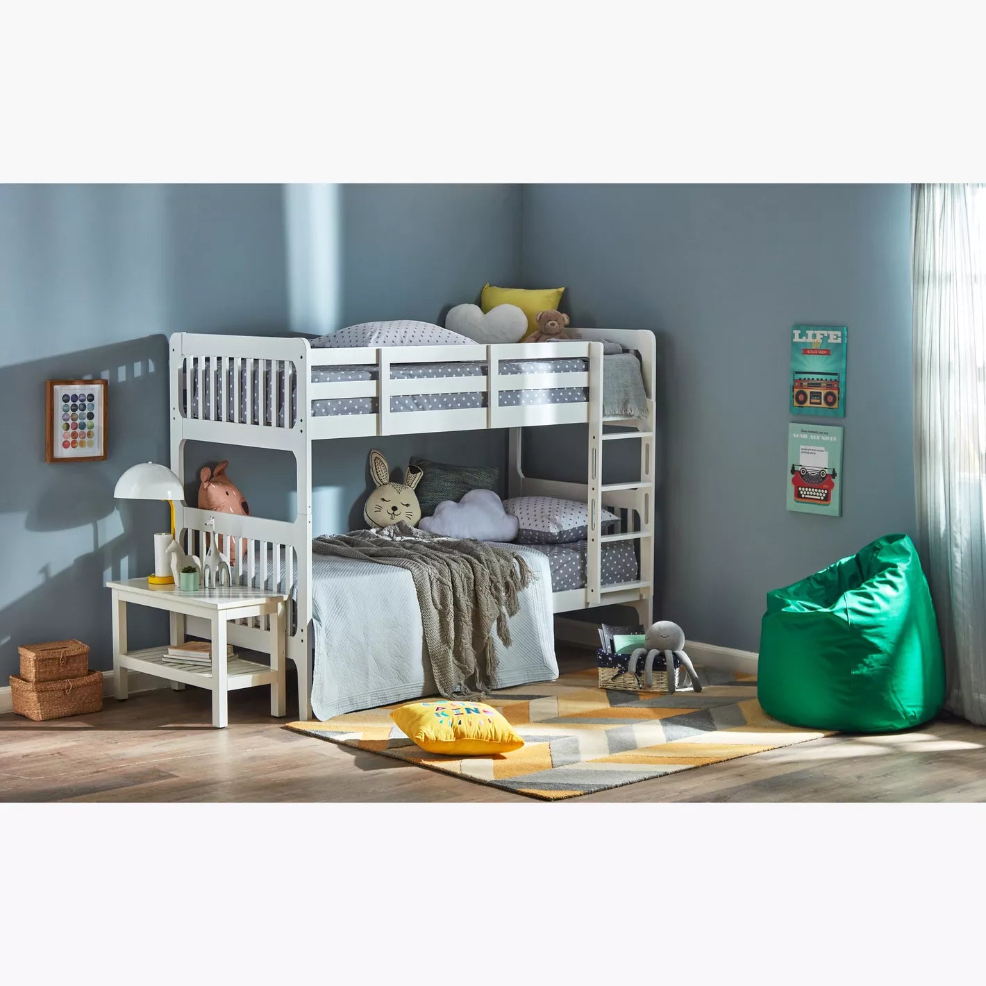 Wood Bunk Bed Loft & Cabin Beds for Kids - 90x200 cm-GCC Home Center