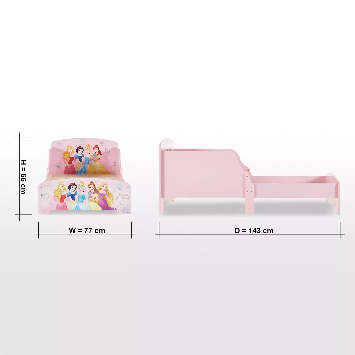 Disney Princess Toddler Bed - 70x140 cm-GCC Home Center