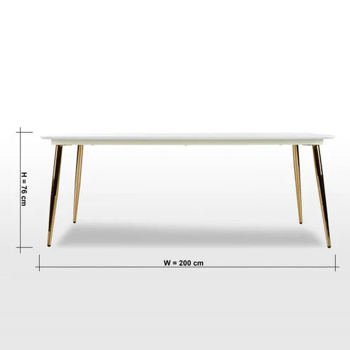 Victoria Marble finish dining Table with Golden Legs-GCC Home Center