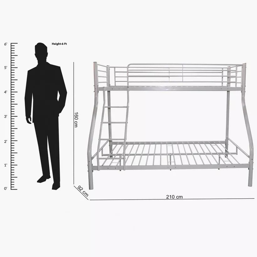 Vanilla Twin Bunk Bed - 90x200 and 140x200 cm-GCC Home Center