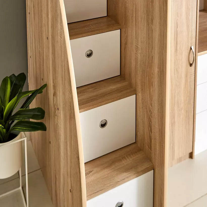 Single Loft Bed with Storage - 90x190 cm-GCC Home Center