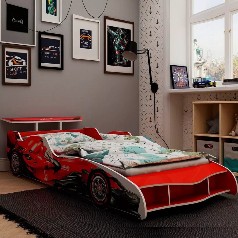 F1 Single Car Bed - 90x190 cm-GCC Home Center
