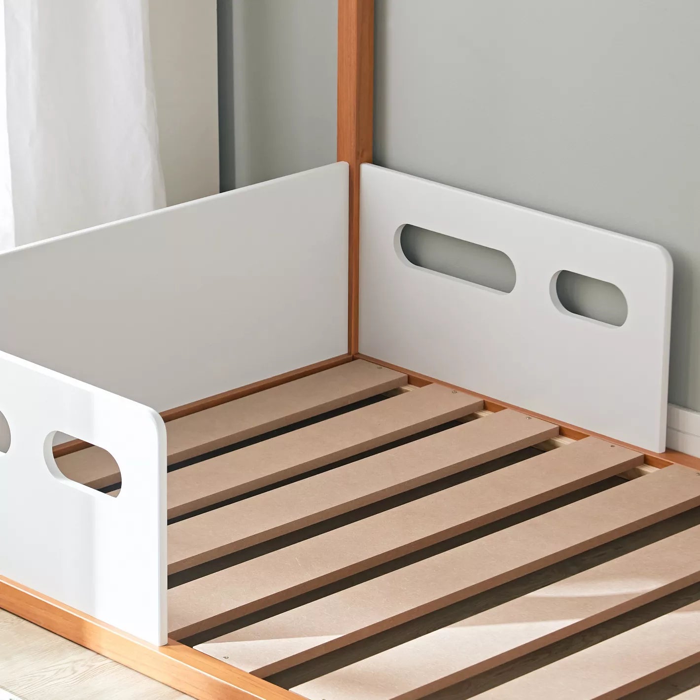 Twin Bed, Engineered Wood With A Robust Frame For Kids - 90x190 cm-GCC Home Center