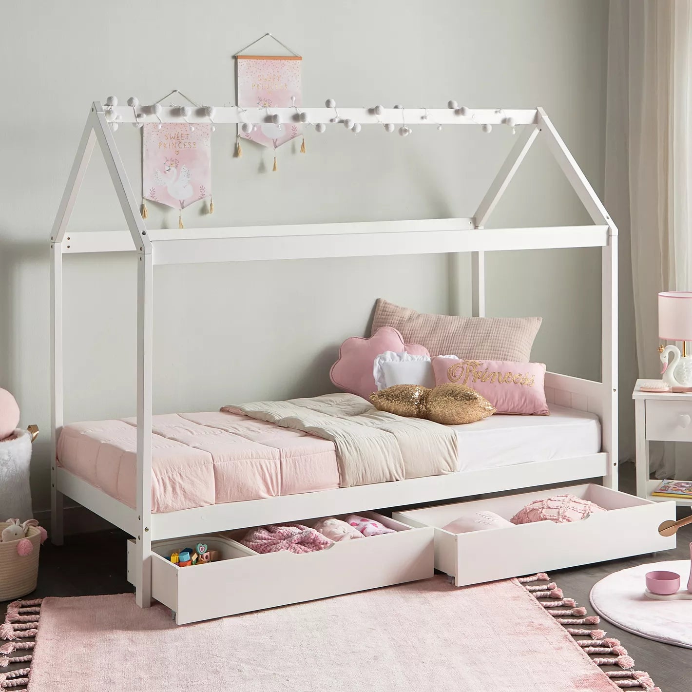 Charming Hut Shape Kids house bed 90x190 cm-GCC Home Center