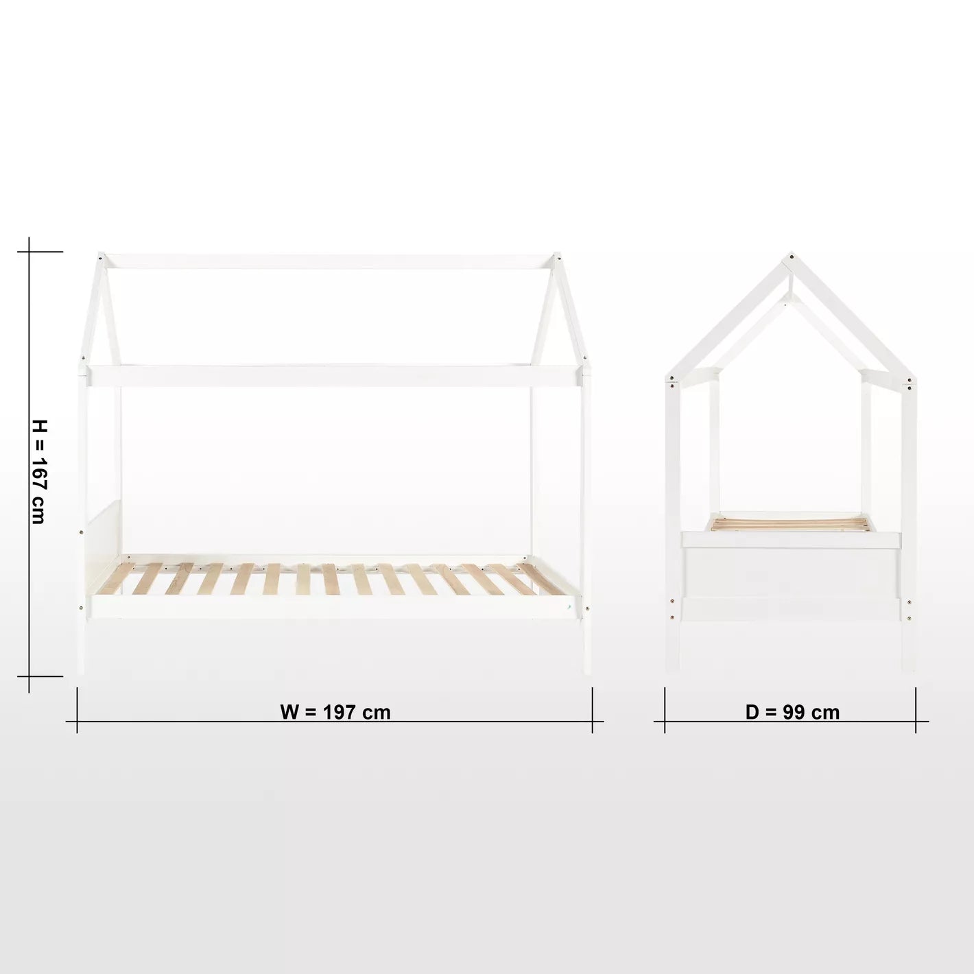 Charming Hut Shape Kids house bed 90x190 cm-GCC Home Center
