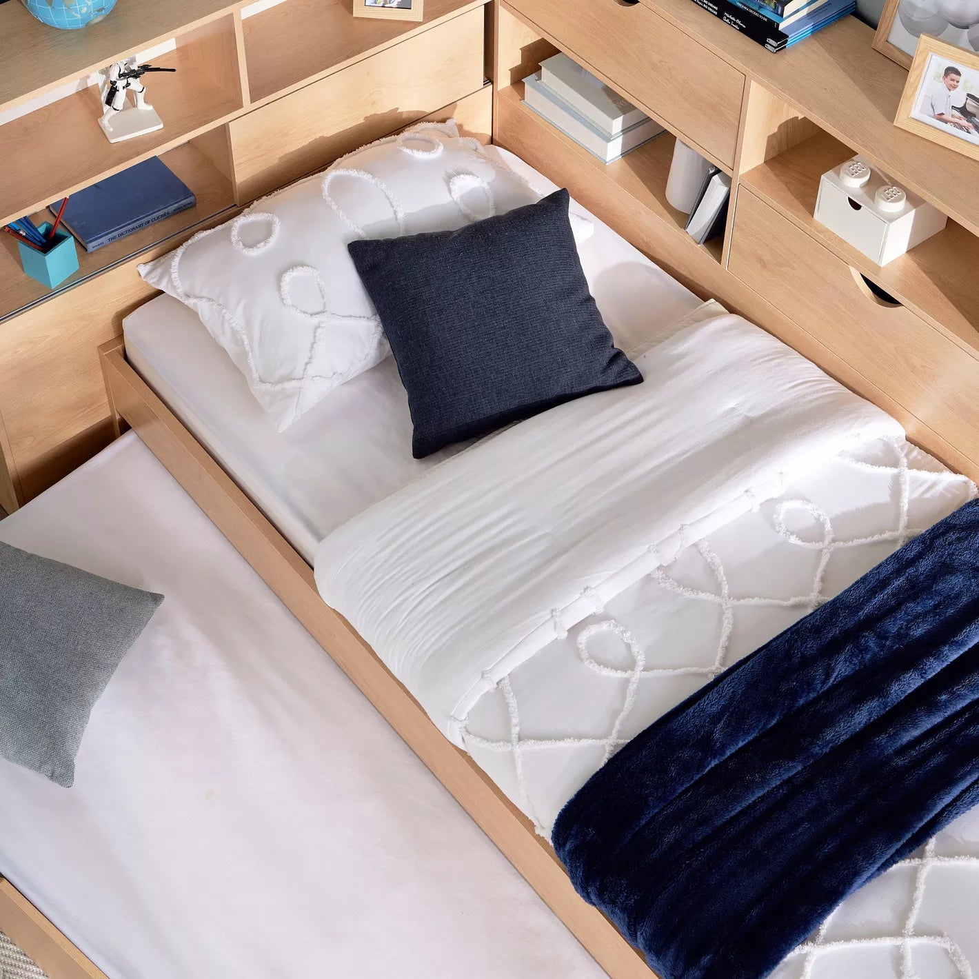 Daybed with Storage and Trundle - 90x200 cm-GCC Home Center