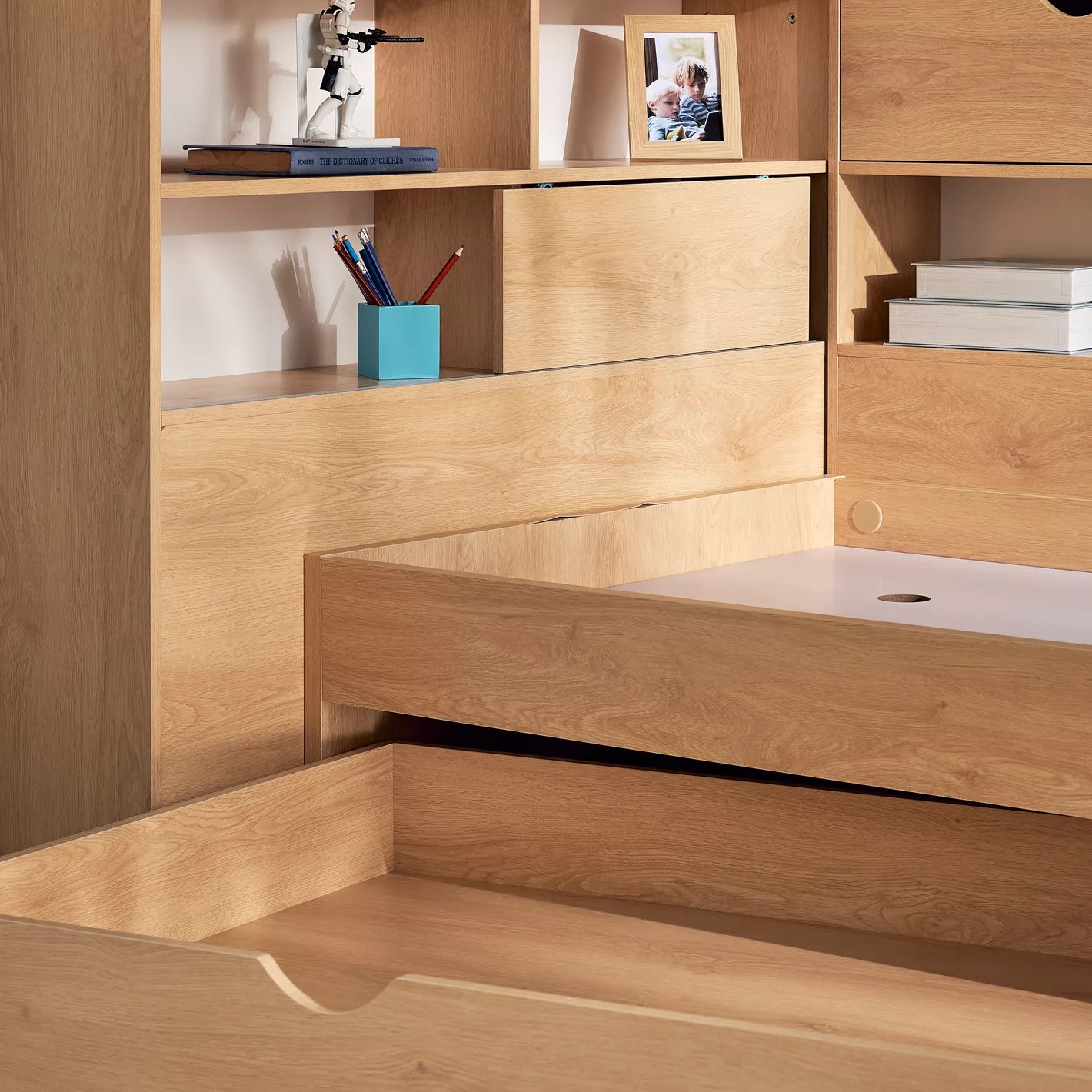 Daybed with Storage and Trundle - 90x200 cm-GCC Home Center