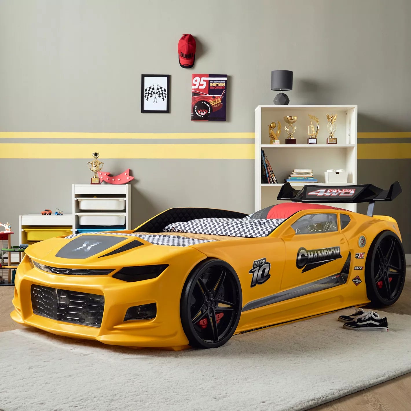Champion Car Bed For Kids - 90x190 cm-GCC Home Center