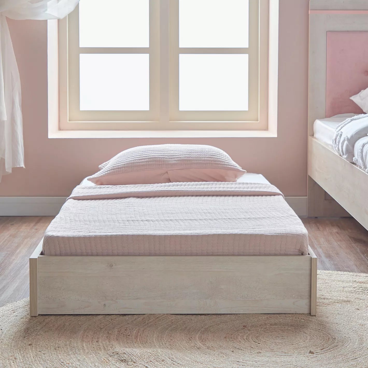 Comfort Trundle Under Beds 90x190 cm - Oak/Pink-GCC Home Center