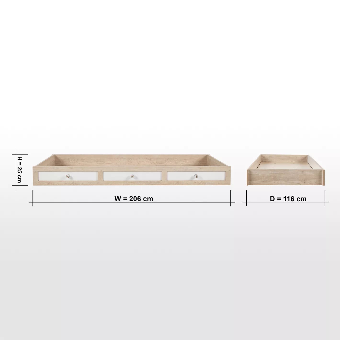 Comfort Trundle Under Beds 90x190 cm - Oak/Pink-GCC Home Center