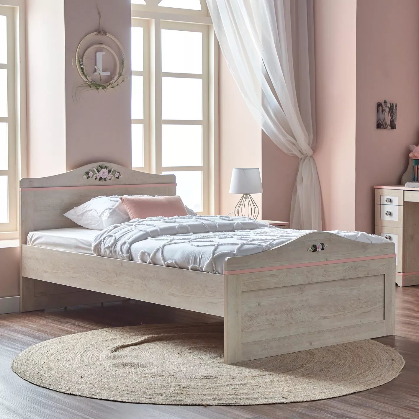 Single Bed Crafted From Engineered Wood - 120x200 cm-GCC Home Center
