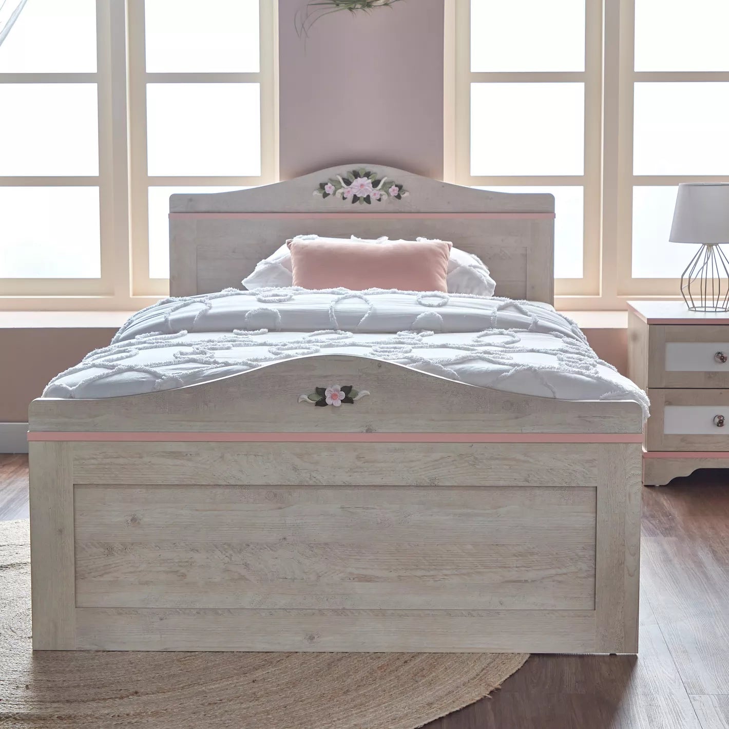 Single Bed Crafted From Engineered Wood - 120x200 cm-GCC Home Center