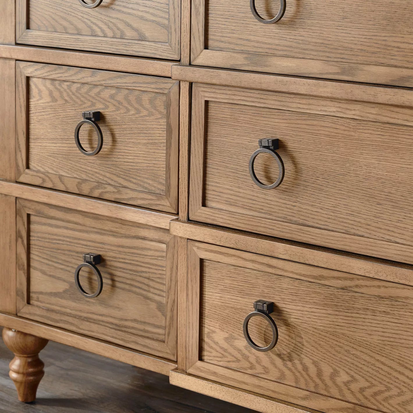 9-Drawer Dresser with Mirror, Elegant Vanity Table For Traditional Bedroom-GCC Home Center