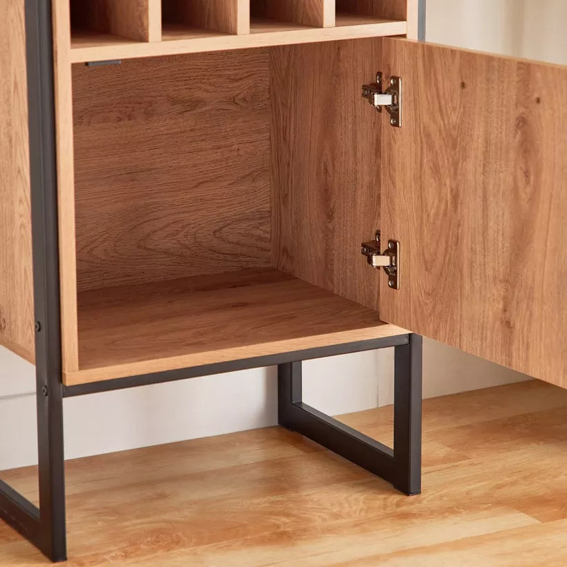 Tall Modern Bar Cabinet With 1 Drawer And 8 Shelves