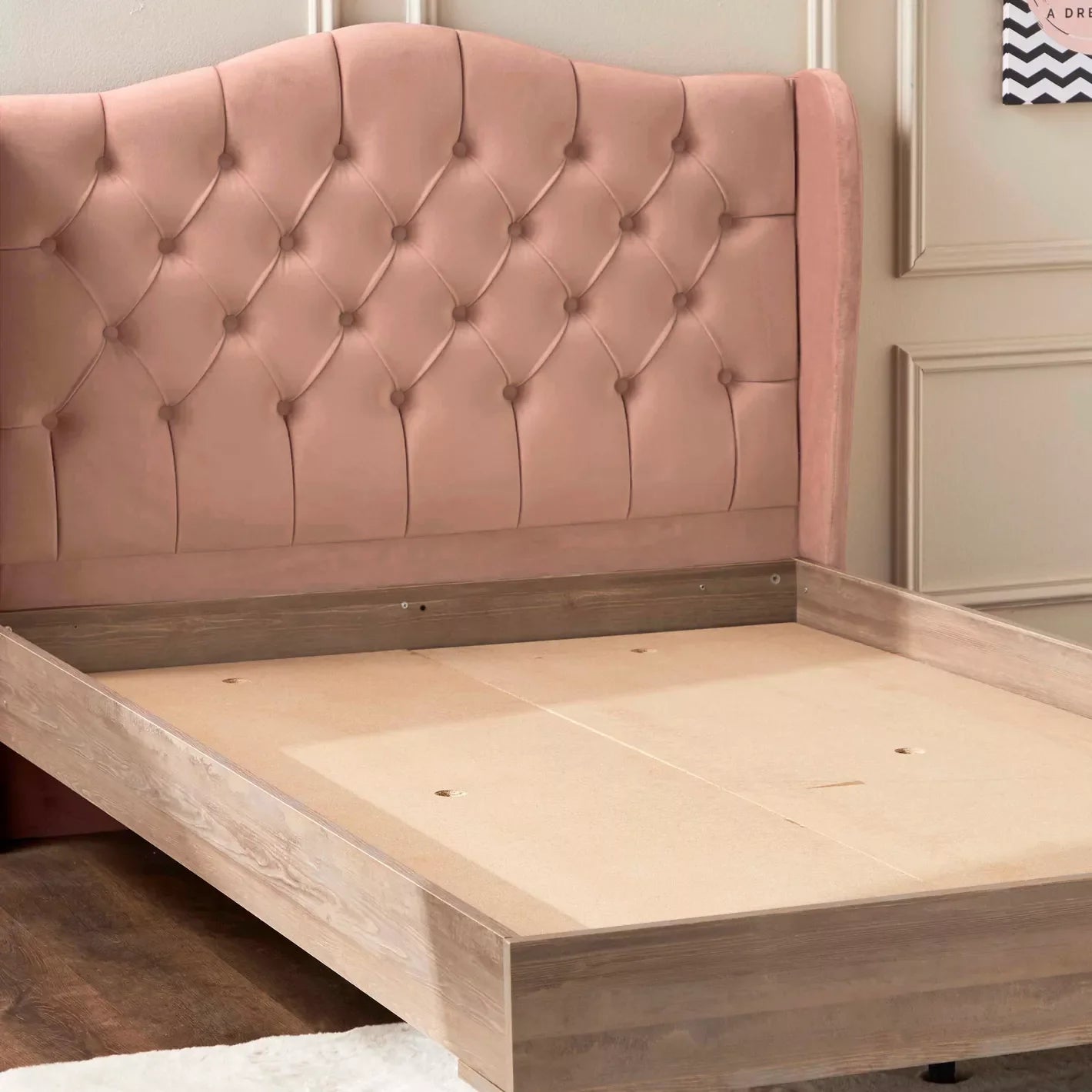 Wingback Shape Single Bed - 120x200 cm-GCC Home Center
