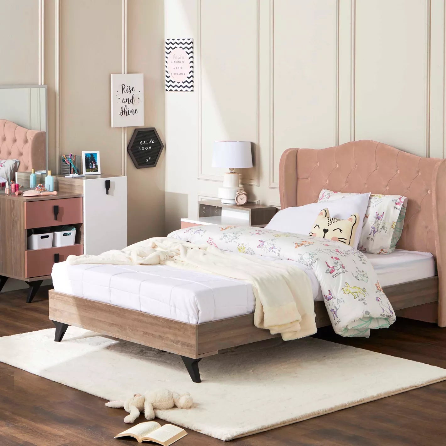 Wingback Shape Single Bed - 120x200 cm-GCC Home Center