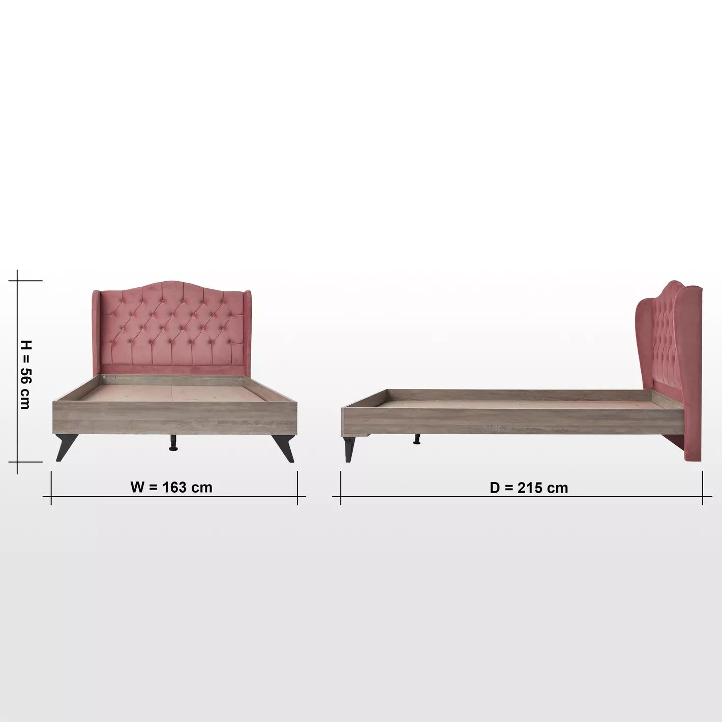 Wingback Shape Single Bed - 120x200 cm-GCC Home Center