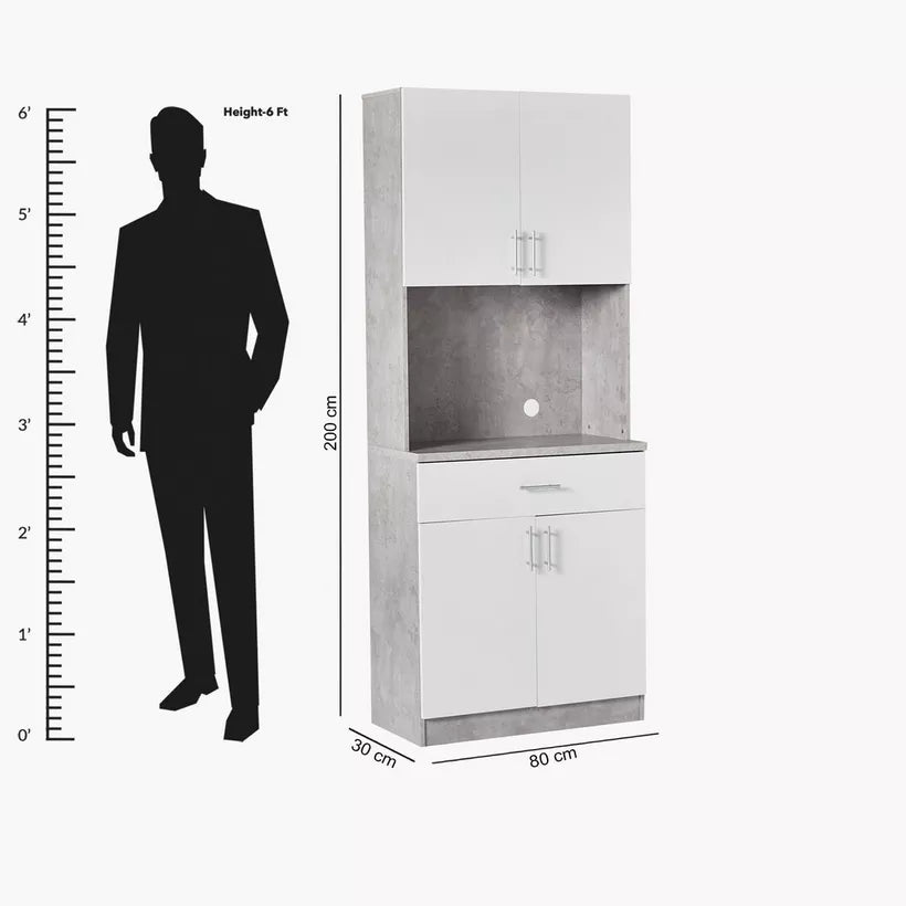 Kitchen Cabinet, Tall Bar Cabinet with Drawer & Shelves