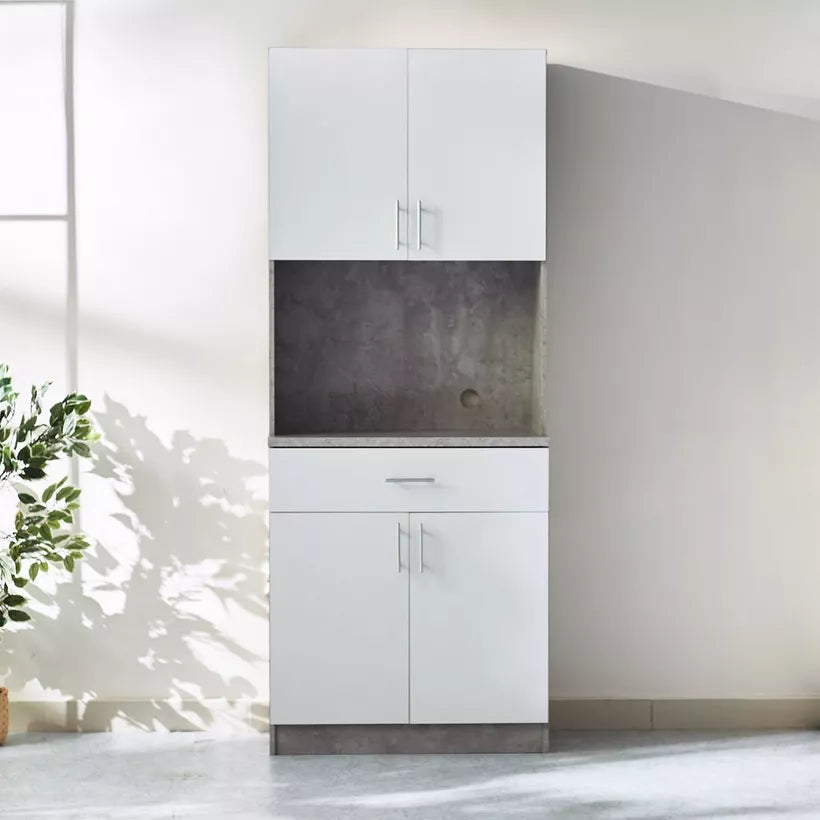 Kitchen Cabinet, Tall Bar Cabinet with Drawer & Shelves