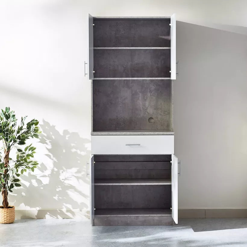 Kitchen Cabinet, Tall Bar Cabinet with Drawer & Shelves