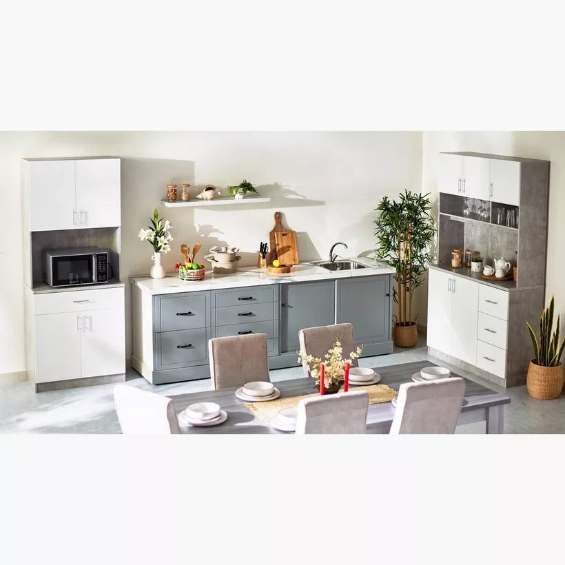 Kitchen Cabinet, Tall Bar Cabinet with Drawer & Shelves