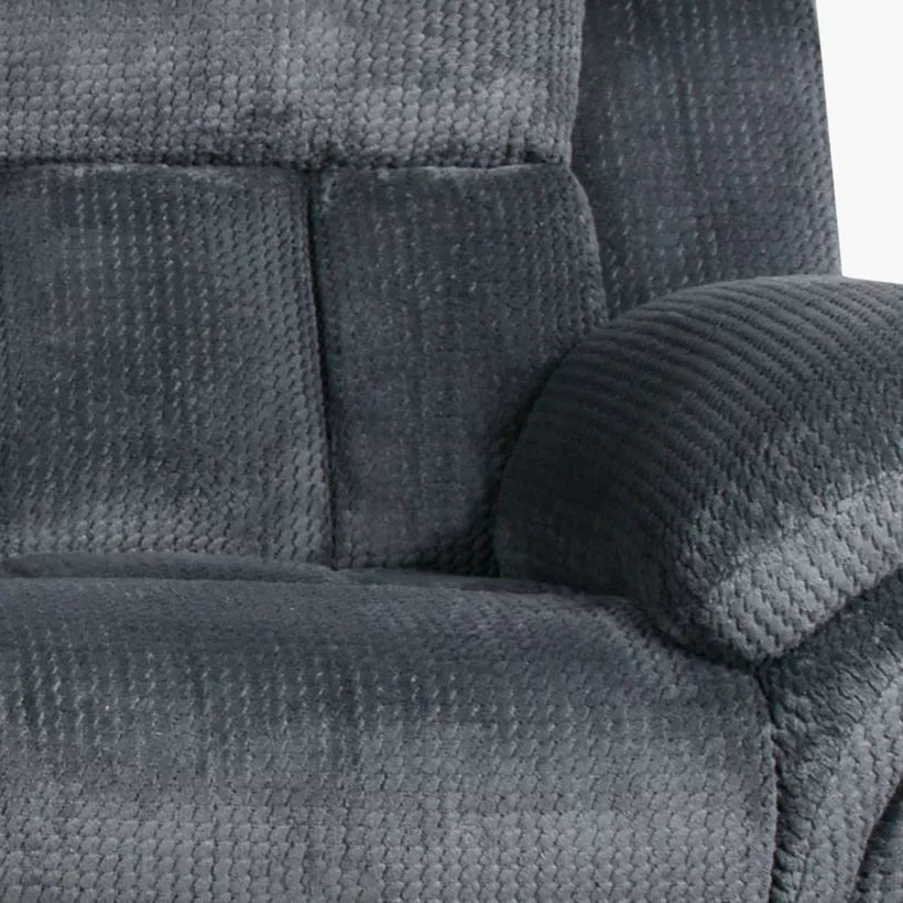 2-Seater Fabric Recliner with Console and 2 Cup Holders