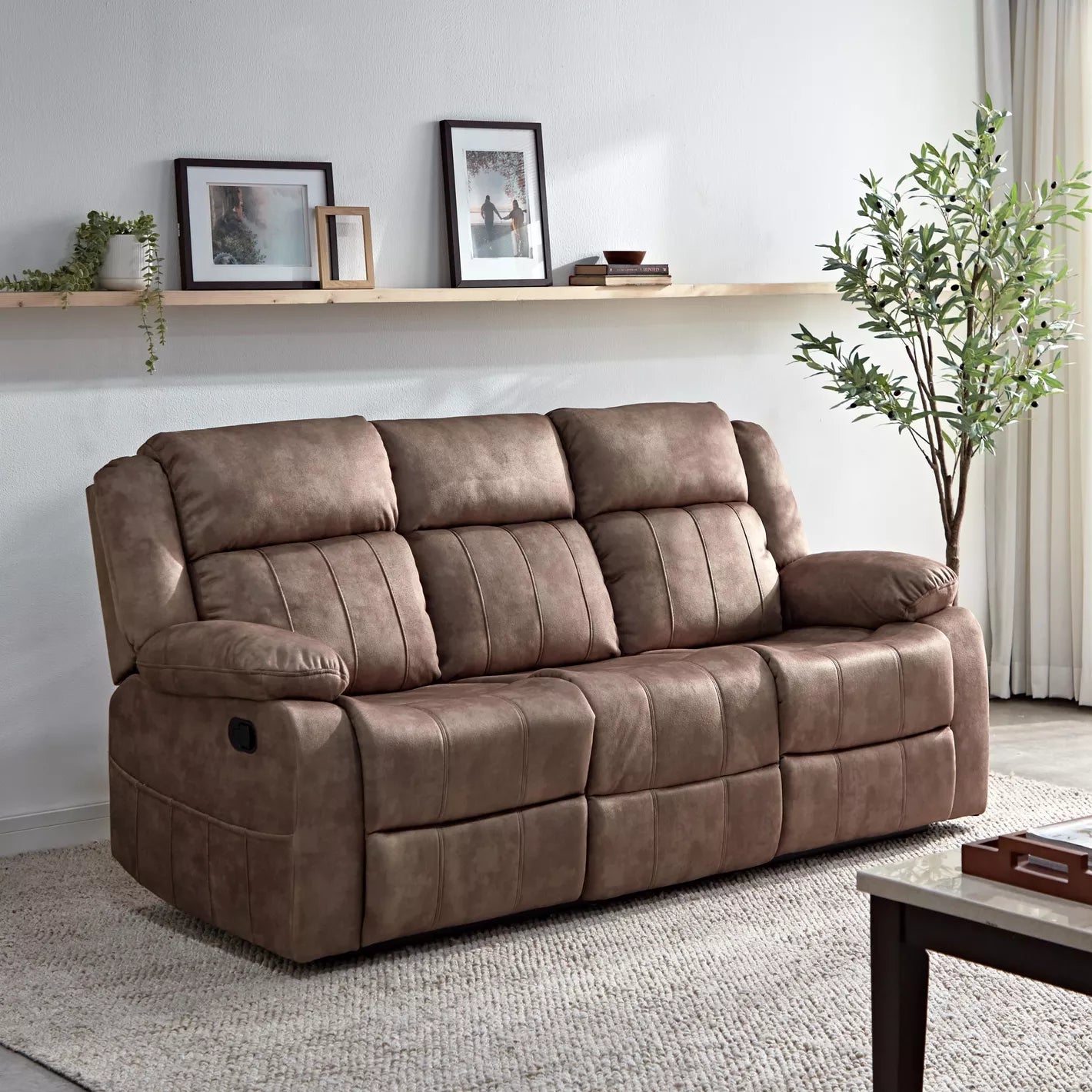 Baskin Elegant 3-Seater Fabric Recliner-GCC Home Center
