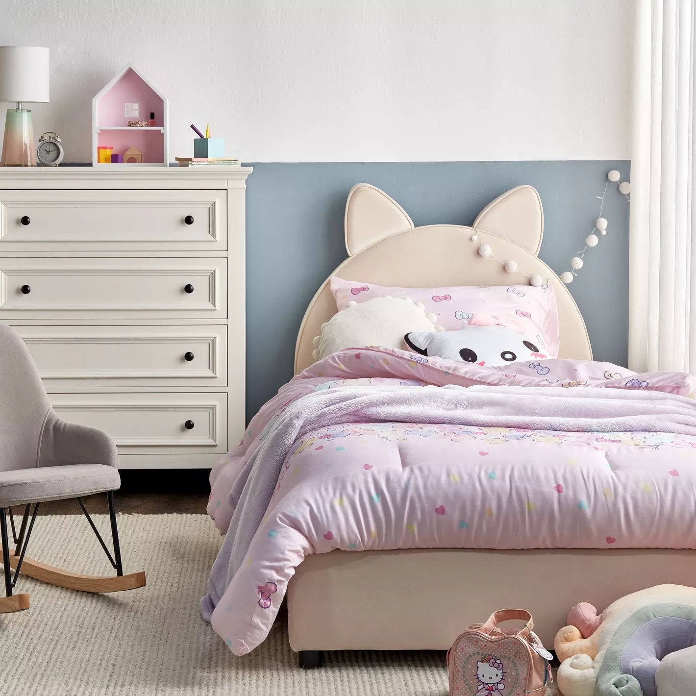 Twin Upholstered Bed - 90x200 cm-GCC Home Center