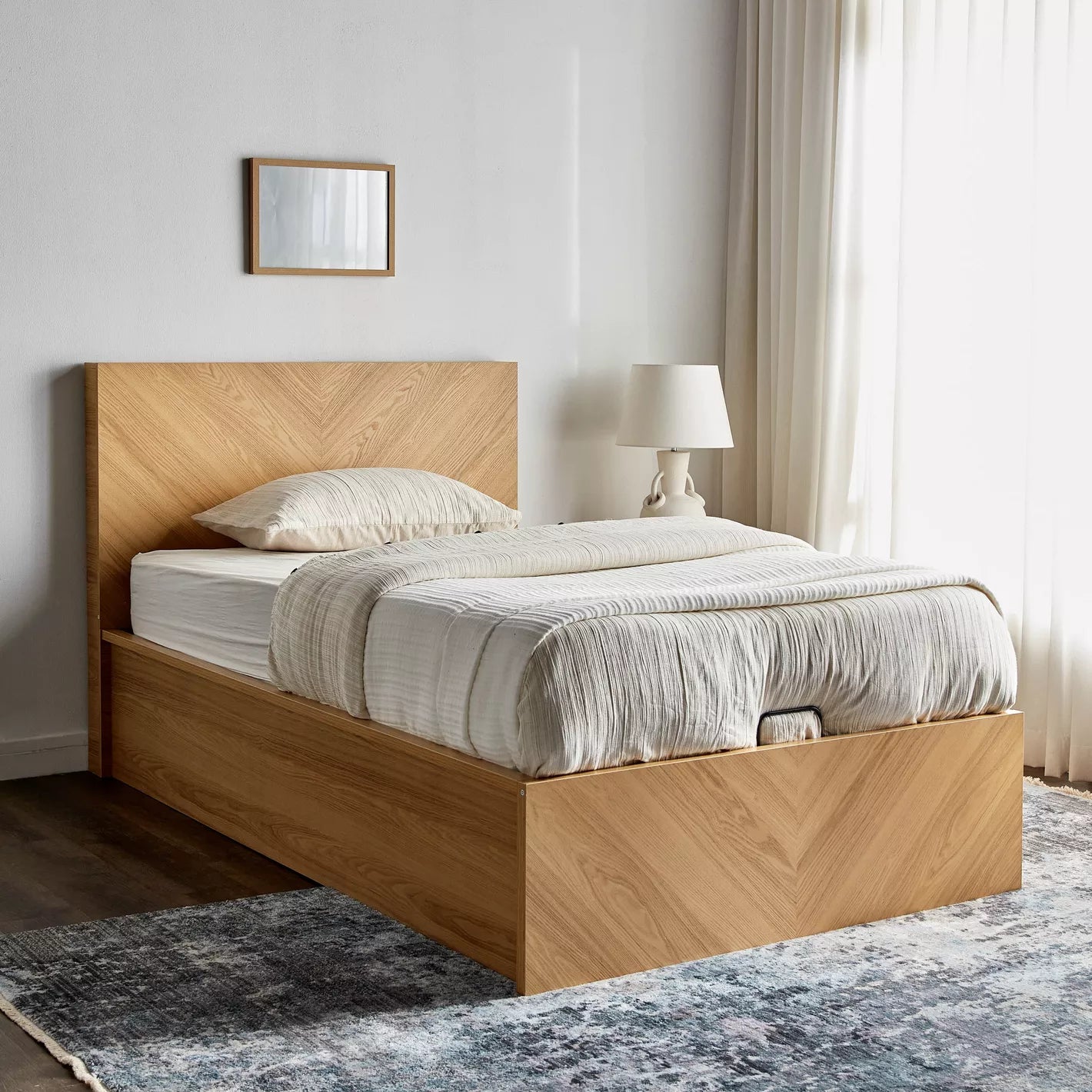 Single Bed with Hydraulic Storage - 120x200 cm-GCC Home Center