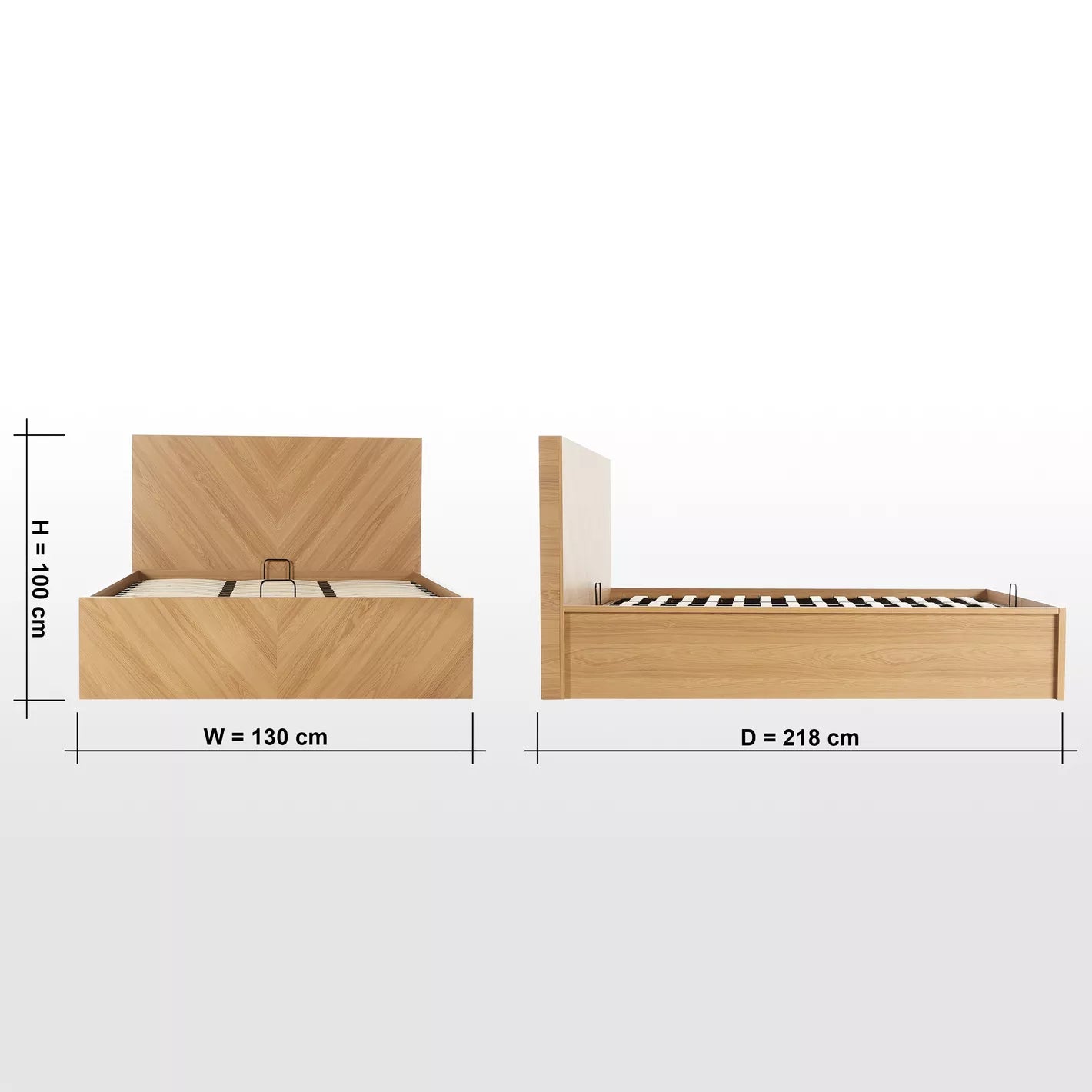 Single Bed with Hydraulic Storage - 120x200 cm-GCC Home Center