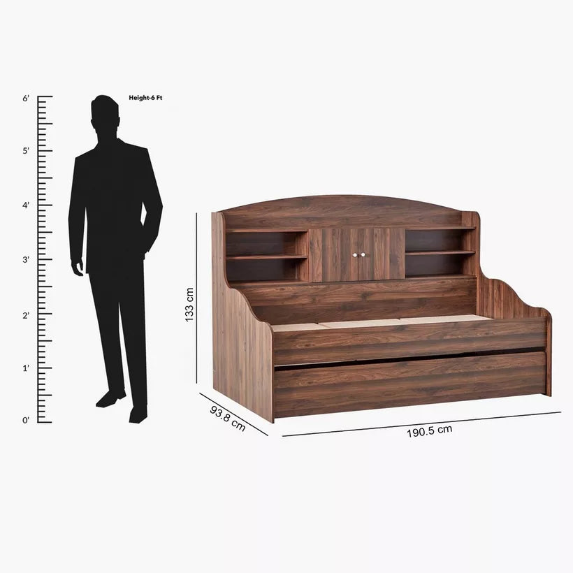 Cooper Single Cabin Bed with Pull-Out Bed - 90x190 cm-GCC Home Center