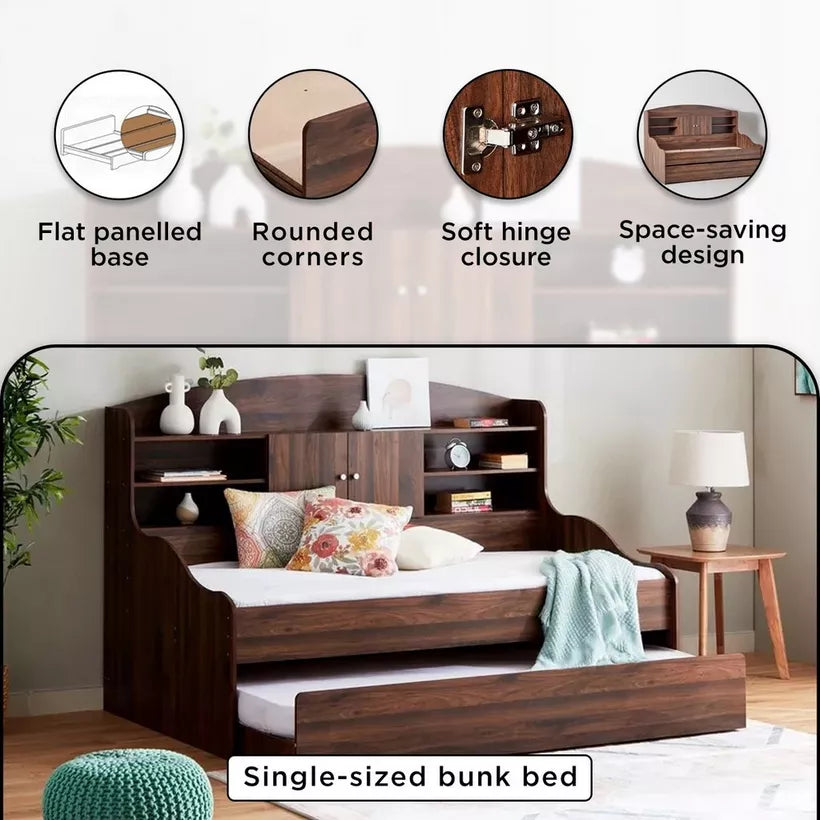 Cooper Single Cabin Bed with Pull-Out Bed - 90x190 cm-GCC Home Center