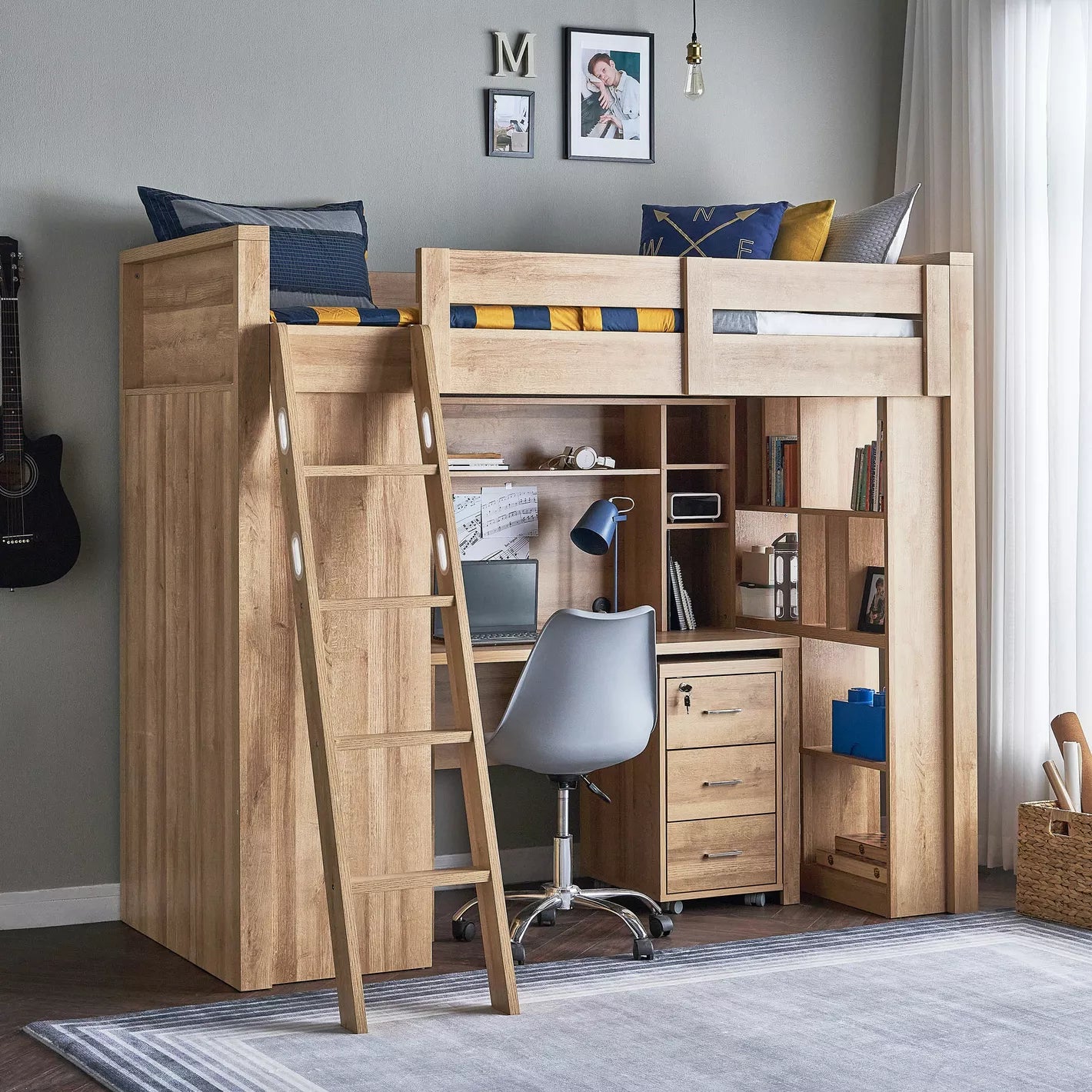 Bradley Modular Loft Bed - 90x200 cm-GCC Home Center