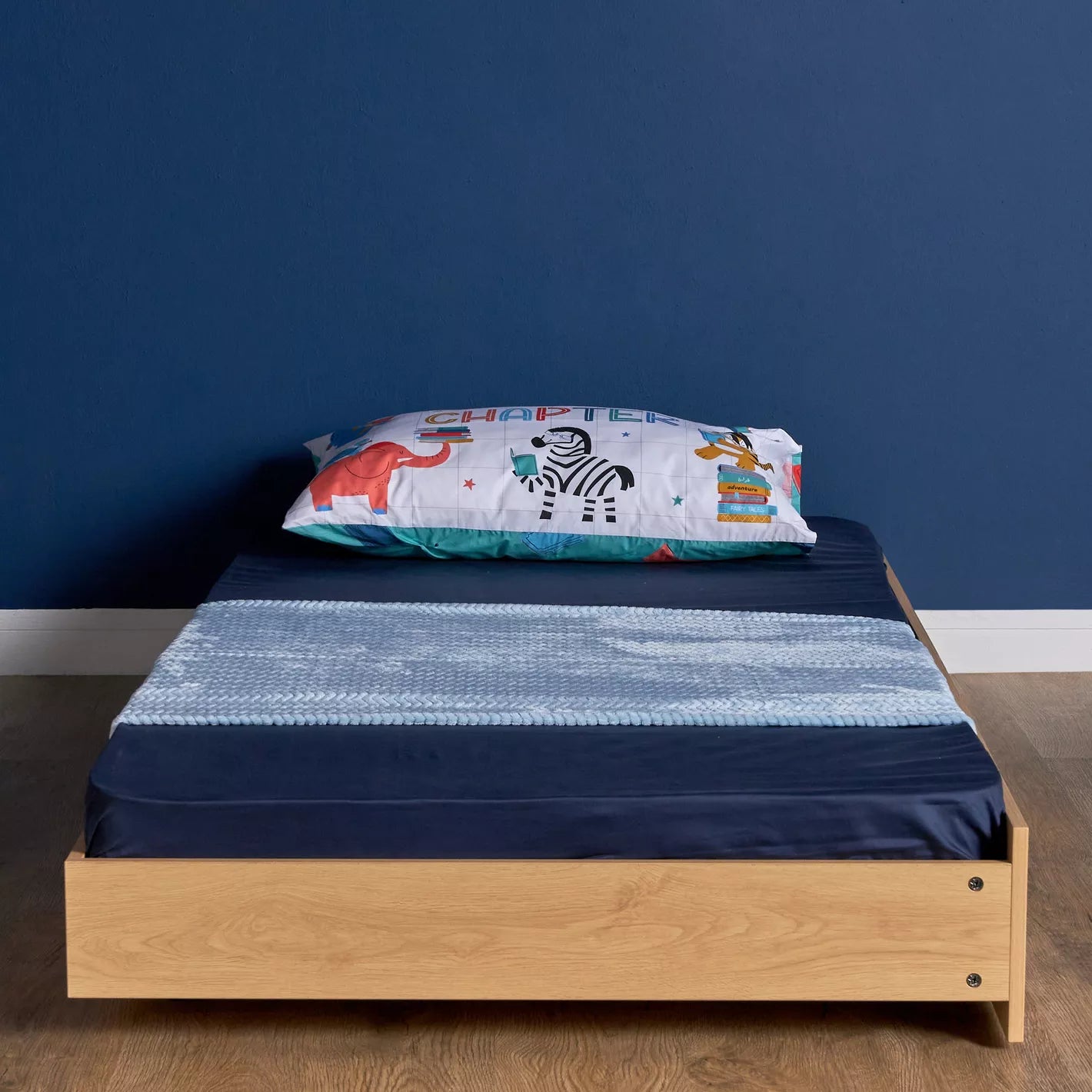 Twin Trundle Bed 90x190 CM - Oak/White-GCC Home Center
