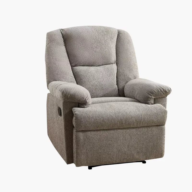 Armchair Recliner, Adjustable Back With Curved Armrests