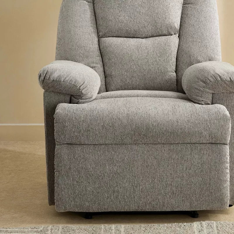 Armchair Recliner, Adjustable Back With Curved Armrests